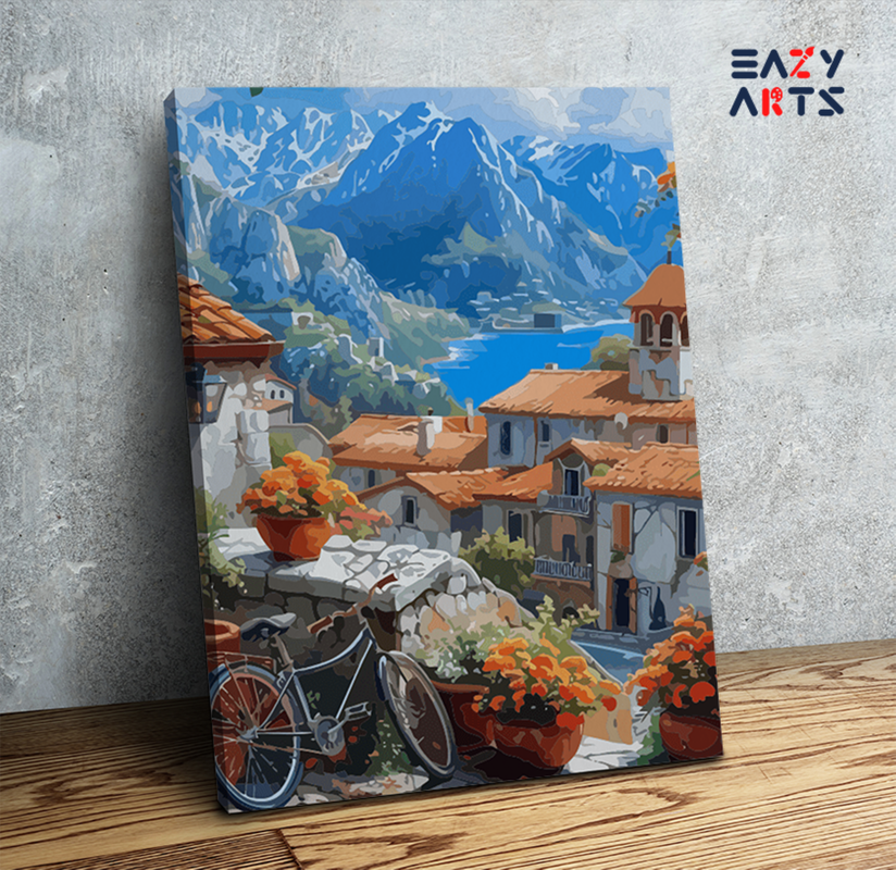 Mediterranean Village Escape Paint by Numbers Kit