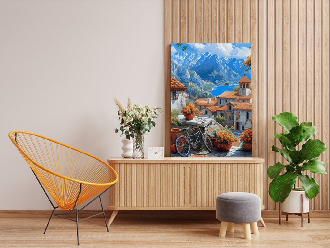 Mediterranean Village Escape Paint by Numbers Kit