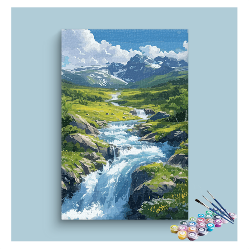 Mountain Stream Paint by Numbers Kit