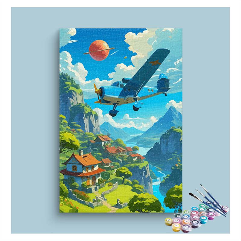 Flying Over Dreamland Paint by Numbers Kit
