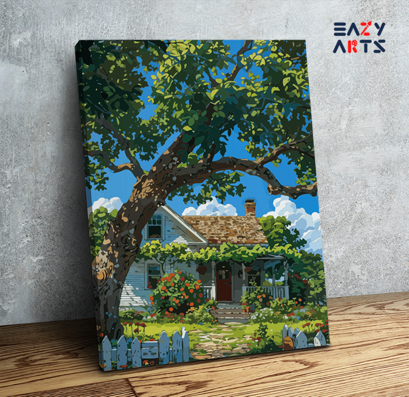 Charming Country Cottage Paint by Numbers Kit