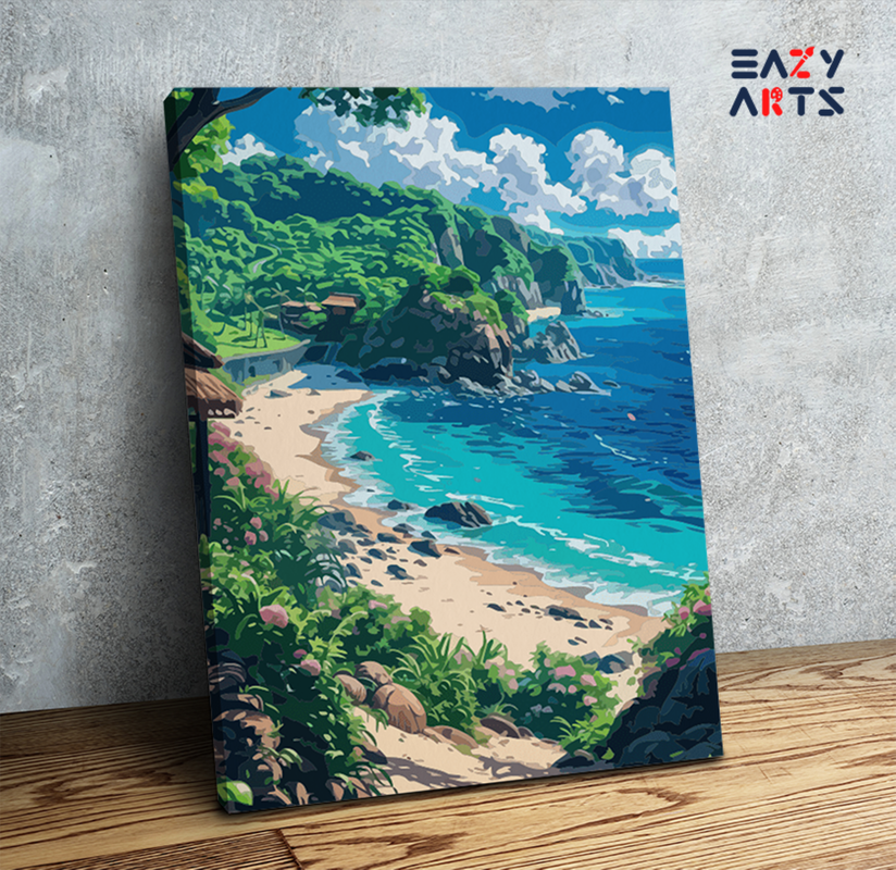 Tropical Beach Escape Paint by Numbers Kit