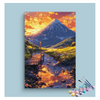 Eazy Arts Golden Sunset by the Mountain Paint by Numbers Kit