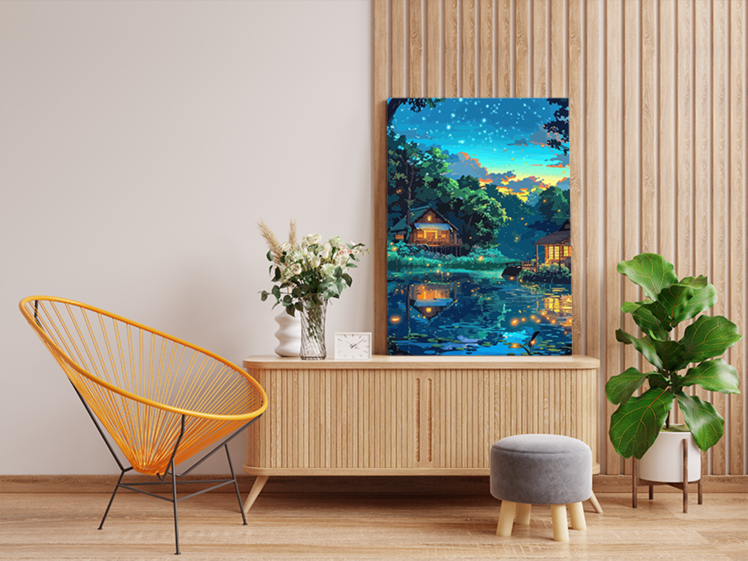 Twilight by the Firefly Pond Paint by Numbers Kit