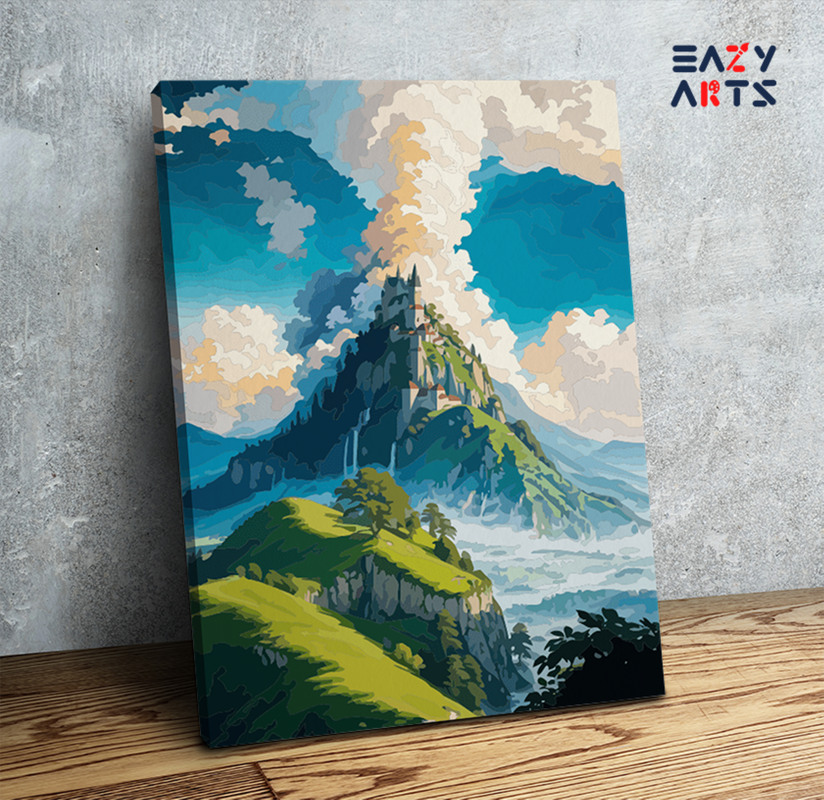 Mountain Castle Retreat Paint by Numbers Kit