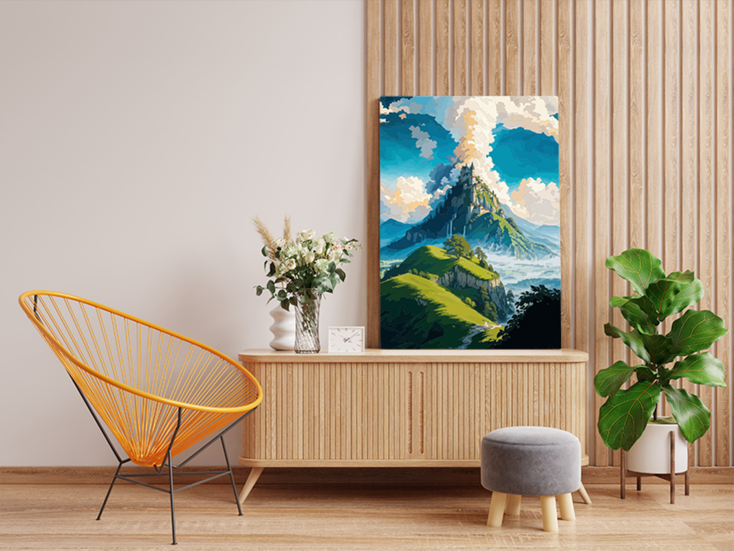 Mountain Castle Retreat Paint by Numbers Kit