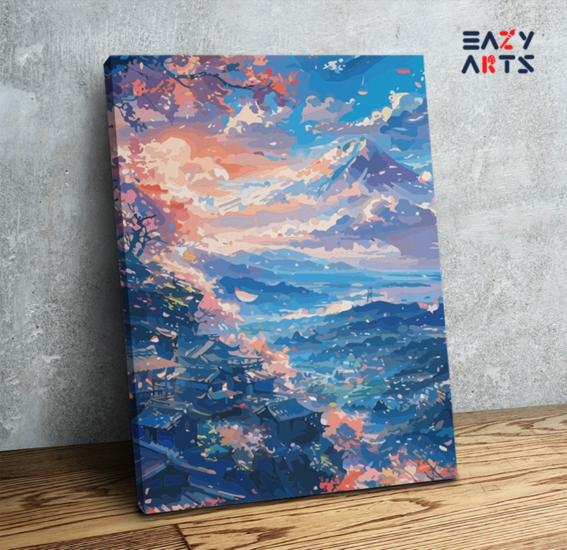 Cherry Blossom Valley Paint by Numbers Kit