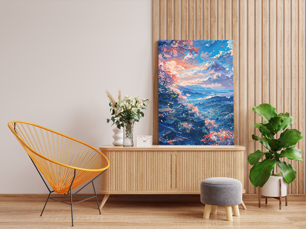 Cherry Blossom Valley Paint by Numbers Kit