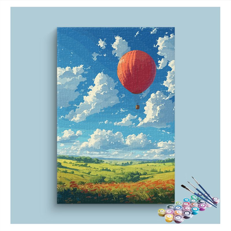 Hot Air Balloon Adventure Paint by Numbers Kit