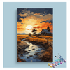 Eazy Arts Golden Sunset on the Farm: Paint by Numbers Kit