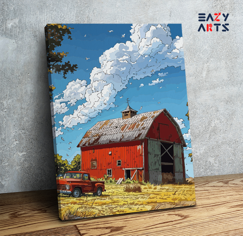 Rustic Red Barn Paint by Numbers Kit