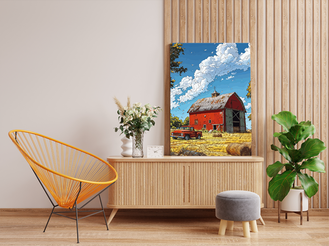 Rustic Red Barn Paint by Numbers Kit