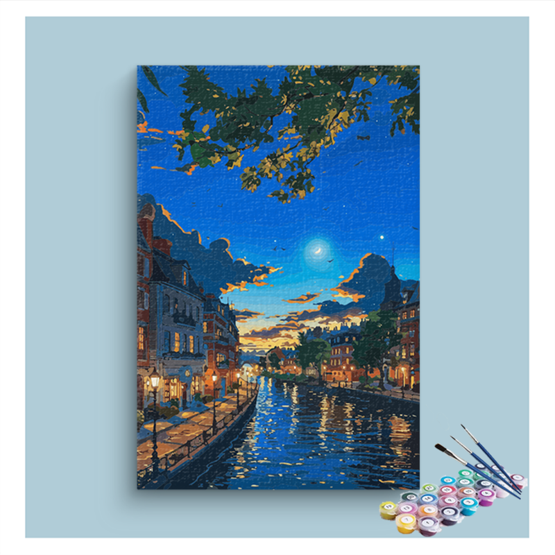 Twilight Riverfront Paint by Numbers Kit