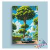 Eazy Arts Tropical Journey with Classic Car Paint by Numbers Kit