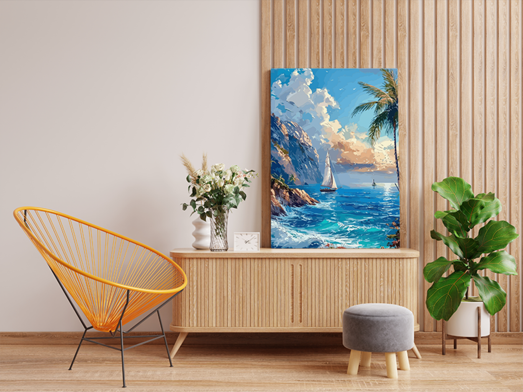 Sailing Serenity: Ocean View Paint by Numbers Kit