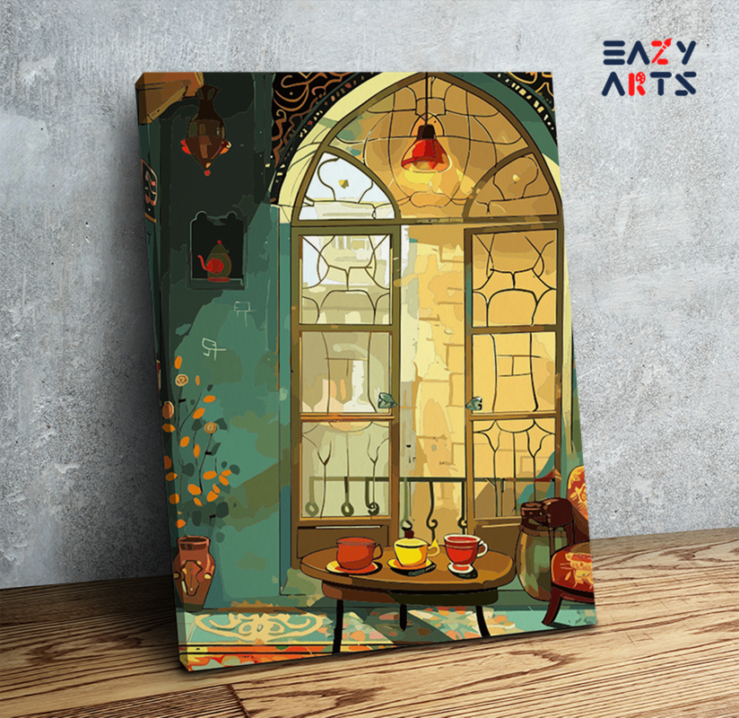 Cozy Moroccan Coffee Corner Paint by Numbers Kit