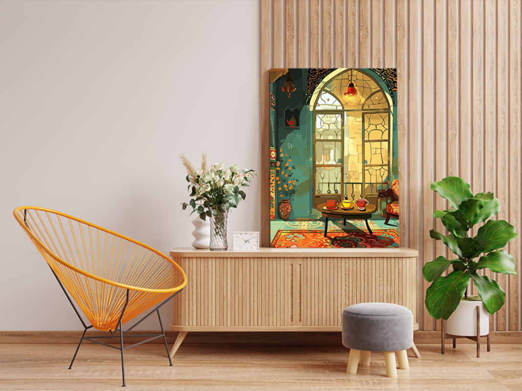 Cozy Moroccan Coffee Corner Paint by Numbers Kit