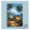 Eazy Arts Tropical Coastal Cottage Paint by Numbers Kit