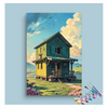 Eazy Arts Rustic Two-Story Cabin Paint by Numbers Kit
