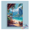 Eazy Arts Tropical Beachfront Café Paint by Numbers Kit