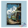 Eazy Arts Mountain Escape with Camper Paint by Numbers Kit