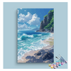 Eazy Arts Serene Coastal Waves Paint by Numbers Kit