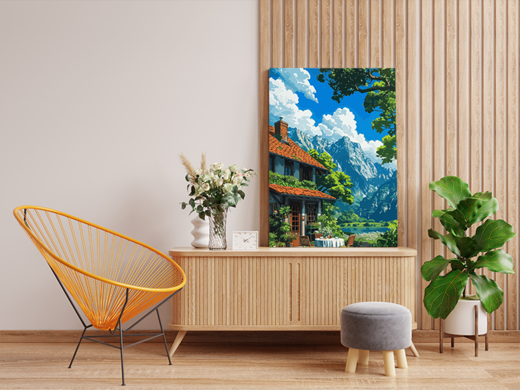 Mountain Cottage Retreat Paint by Numbers Kit