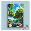 Eazy Arts Classic Car in Tropical Paradise Paint by Numbers Kit