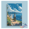 Eazy Arts Cycling Along the Coastal Trail Paint by Numbers Kit
