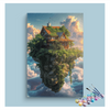 Eazy Arts Floating Island Cottage Paint by Numbers Kit