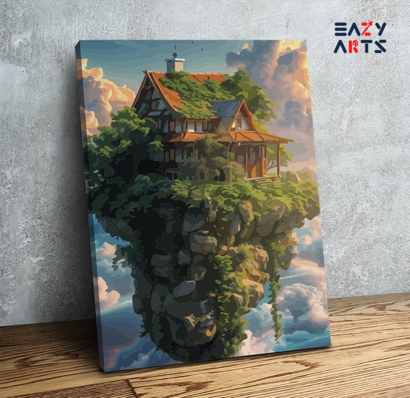 Floating Island Cottage Paint by Numbers Kit