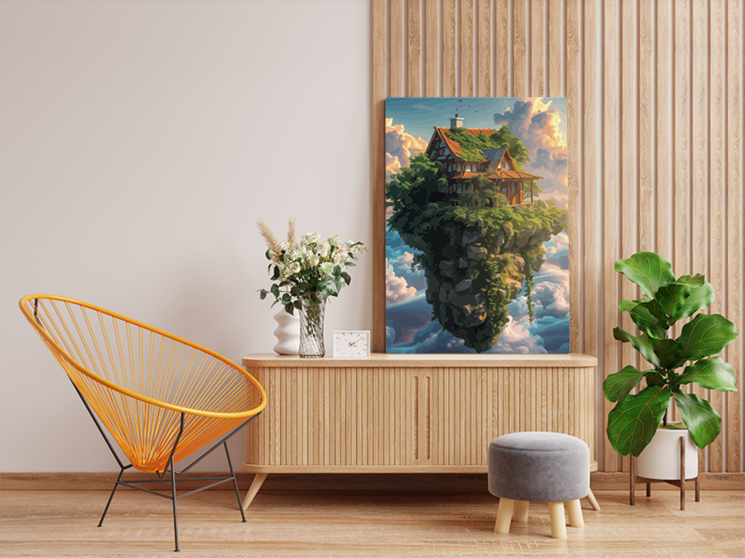 Floating Island Cottage Paint by Numbers Kit