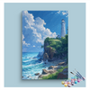 Eazy Arts Lighthouse by the Cliffs Paint by Numbers Kit
