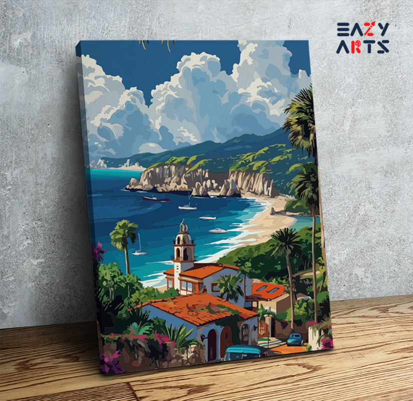 Tropical Coastal Drive Paint by Numbers Kit