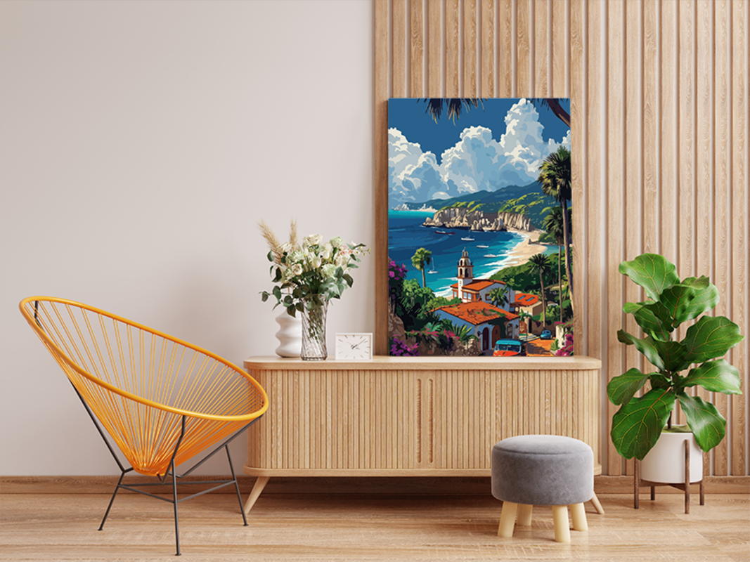 Tropical Coastal Drive Paint by Numbers Kit