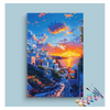 Eazy Arts Santorini Sunset Paint by Numbers Kit