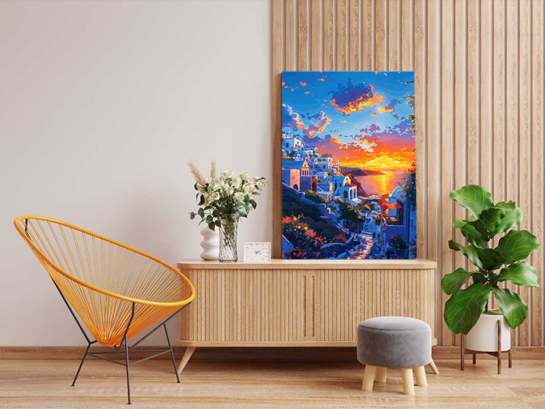 Santorini Sunset Paint by Numbers Kit