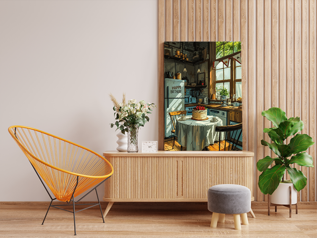 Cozy Birthday Kitchen Paint by Numbers Kit