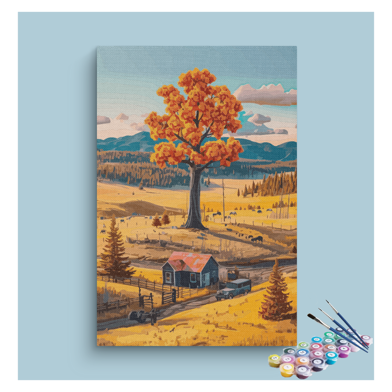 Golden Countryside Paint by Numbers Kit
