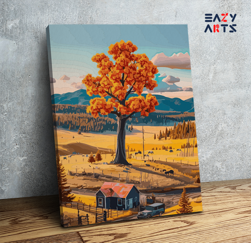 Golden Countryside Paint by Numbers Kit