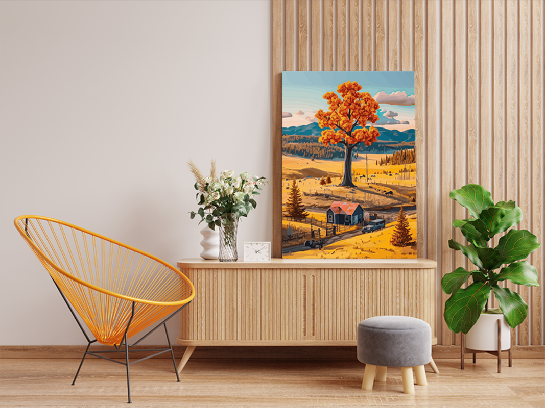 Golden Countryside Paint by Numbers Kit