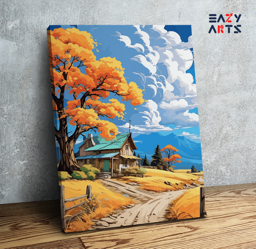 Autumn Farmhouse Retreat Paint by Numbers Kit