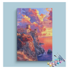 Eazy Arts Sunset Castle Cliff Paint by Numbers Kit