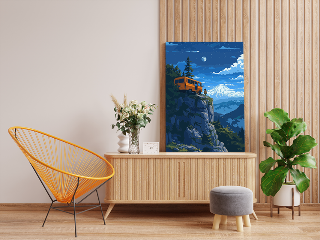 Mountain Adventure Under the Stars Paint by Numbers Kit