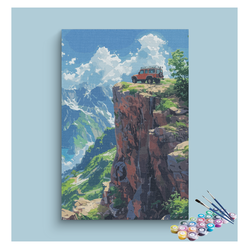 Cliffside Adventure SUV Paint by Numbers Kit