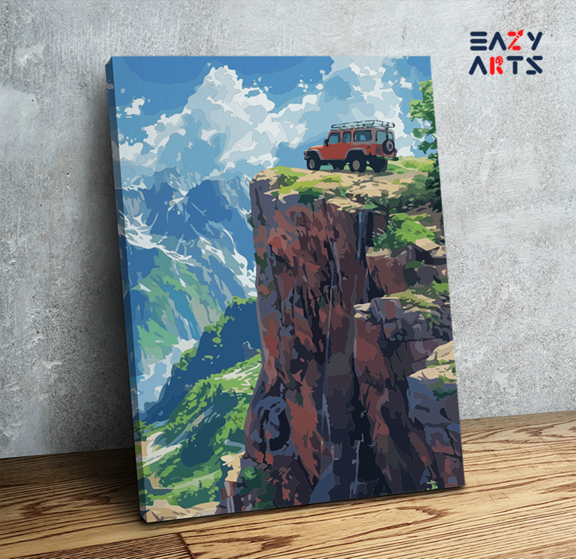 Cliffside Adventure SUV Paint by Numbers Kit