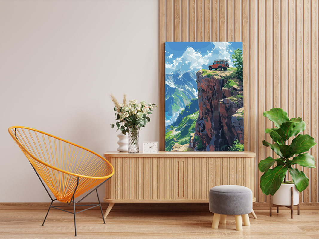 Cliffside Adventure SUV Paint by Numbers Kit