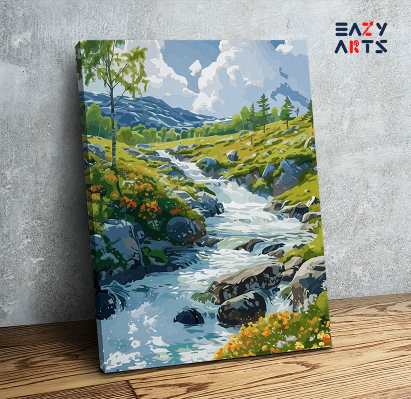 Mountain Stream by Serenity Paint by Numbers Kit