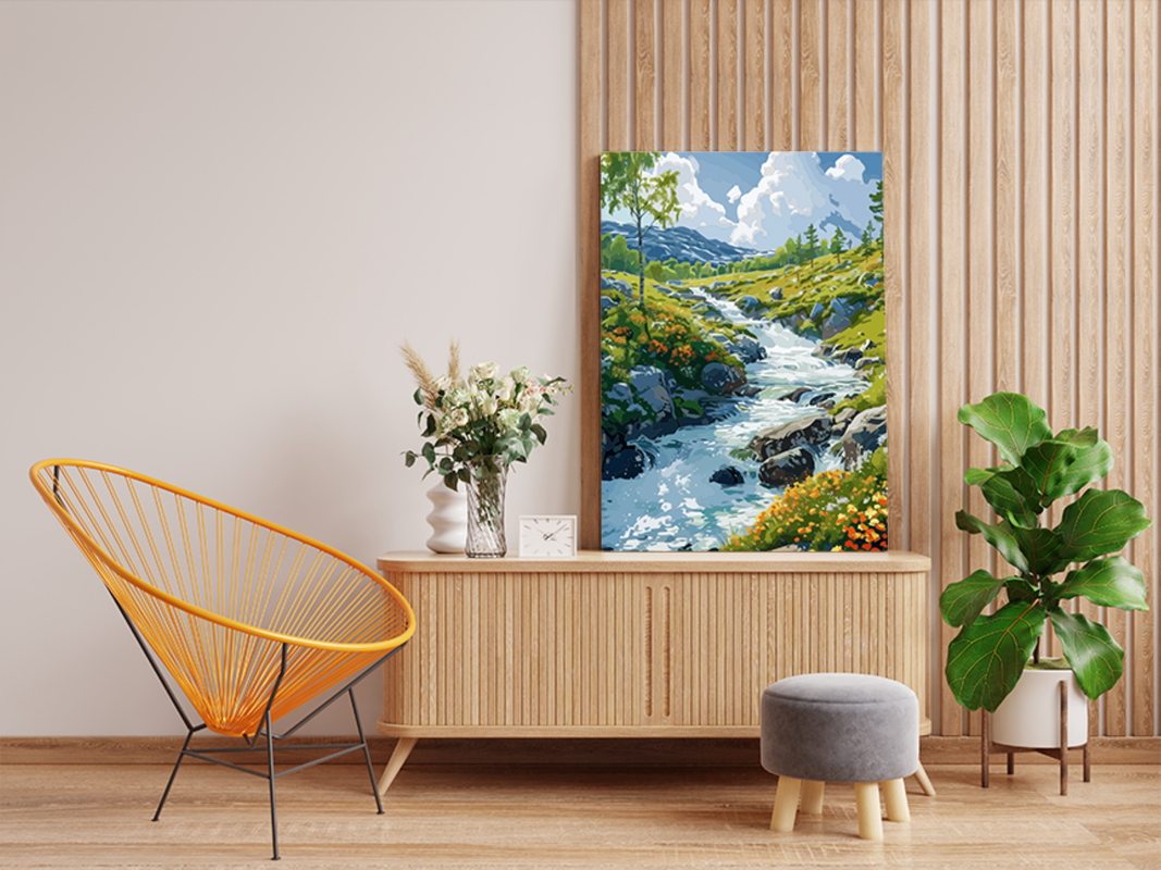 Mountain Stream by Serenity Paint by Numbers Kit