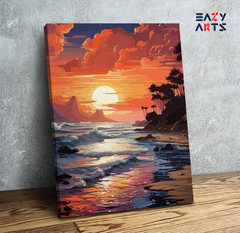 Sunset Paradise Paint by Numbers Kit